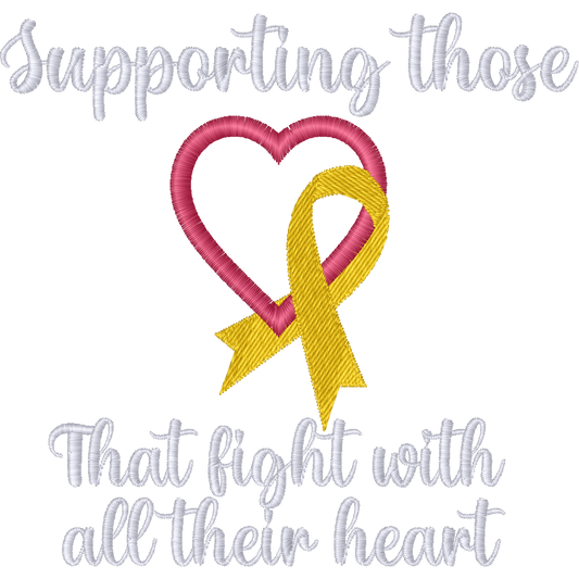 Supporting Those That Fight with All Their Heart machine embroidery stitch preview