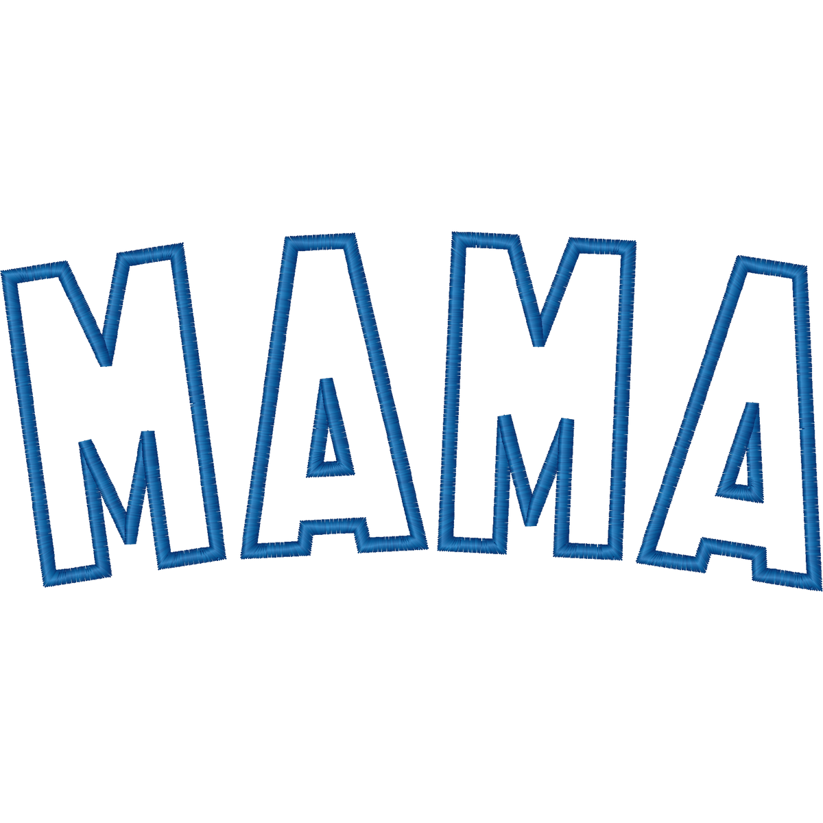 MAMA Outline Letters machine embroidery stitch preview