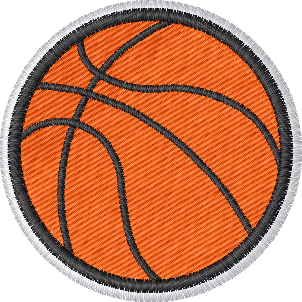 Basketball Circle machine embroidery stitch preview