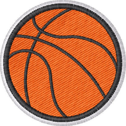 Basketball Circle machine embroidery stitch preview
