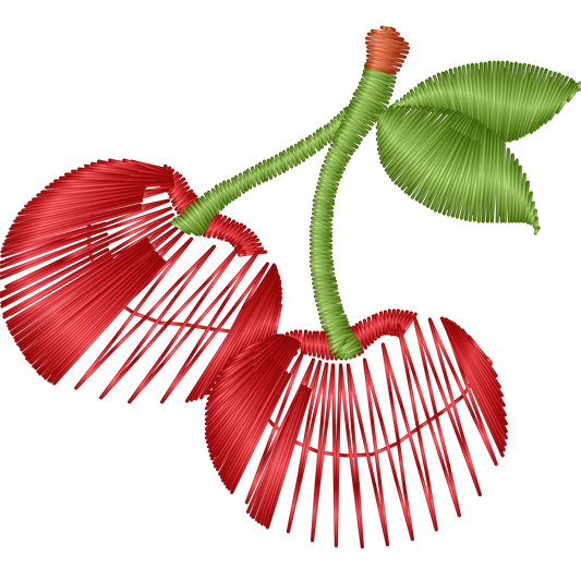 Red Cherries machine embroidery stitch preview