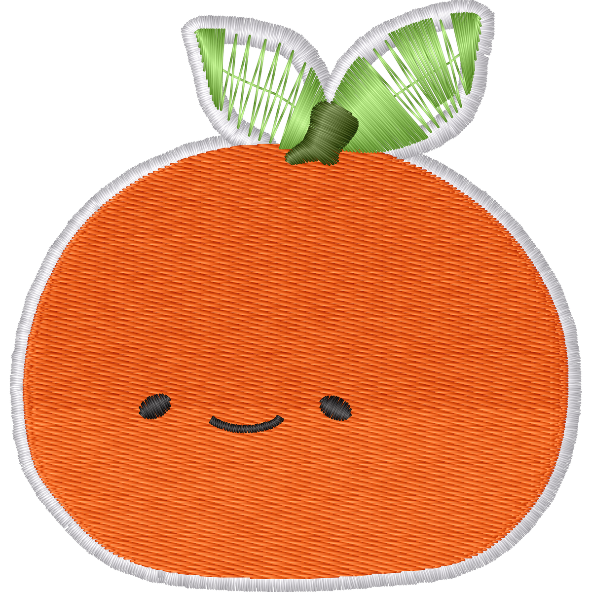 Cute Mandarin Orange machine embroidery stitch preview