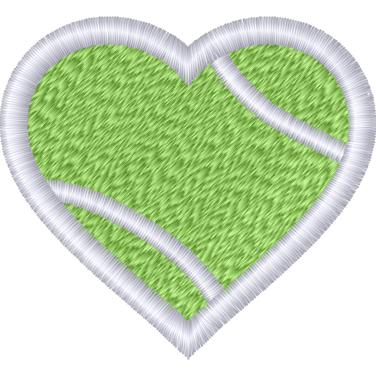 Tennis Ball Heart machine embroidery stitch preview