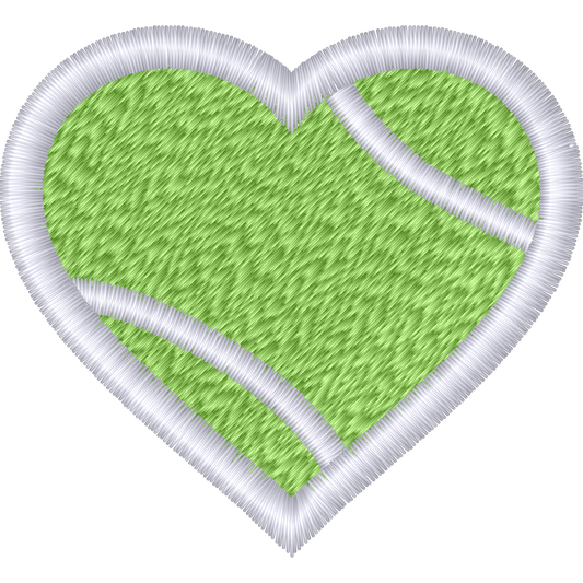 Tennis Ball Heart machine embroidery stitch preview