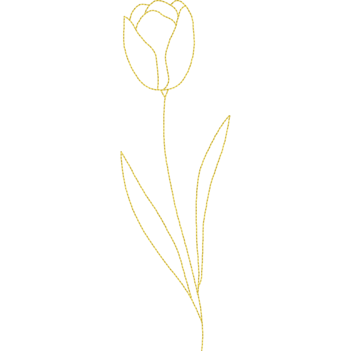 Tulip Outline machine embroidery stitch preview