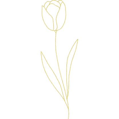 Tulip Outline machine embroidery stitch preview