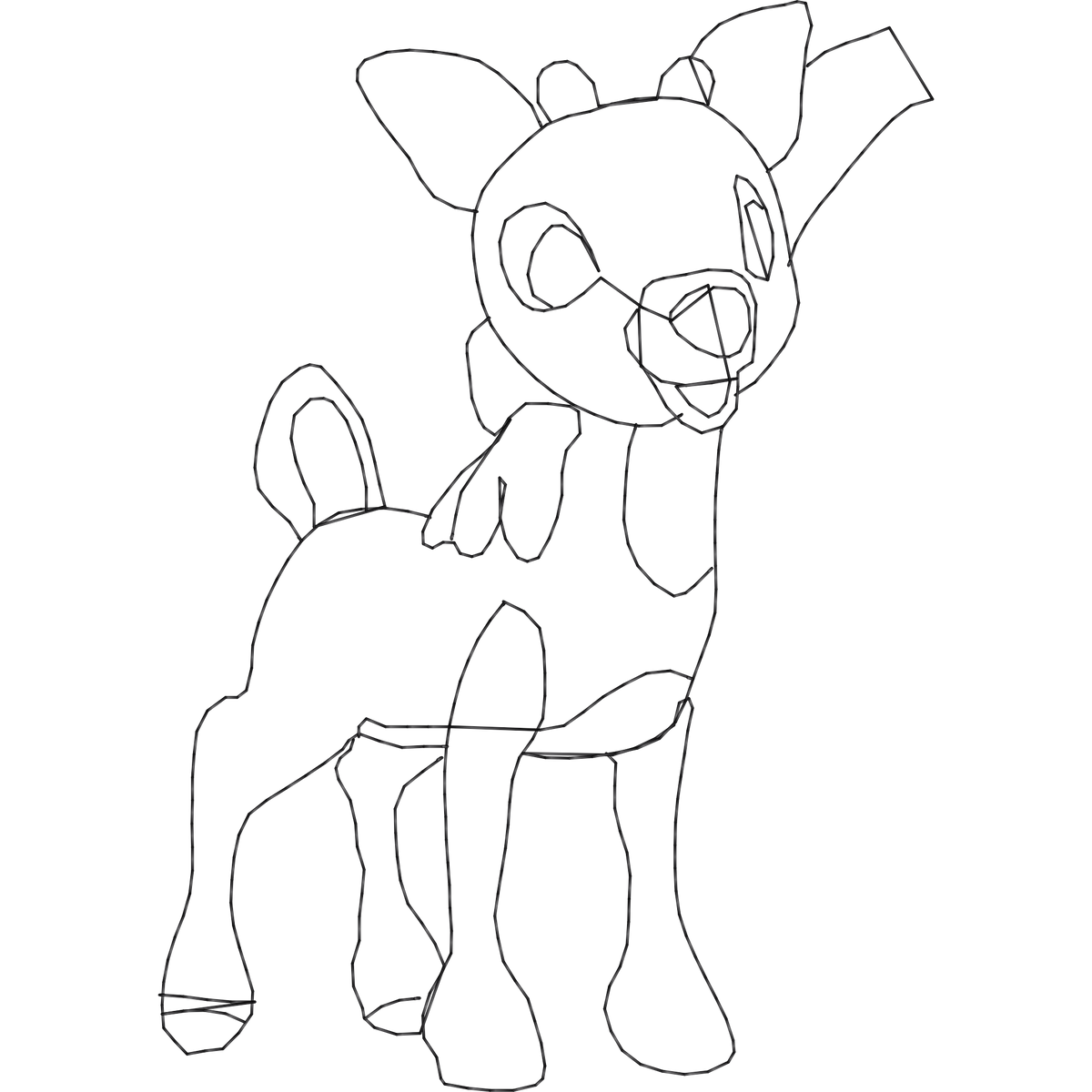 Santa with Rudolph machine embroidery stitch preview