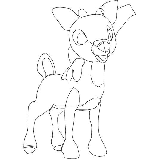 Santa with Rudolph machine embroidery stitch preview
