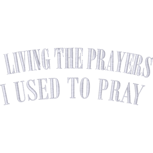 Living the Prayers I Used to Pray machine embroidery stitch preview