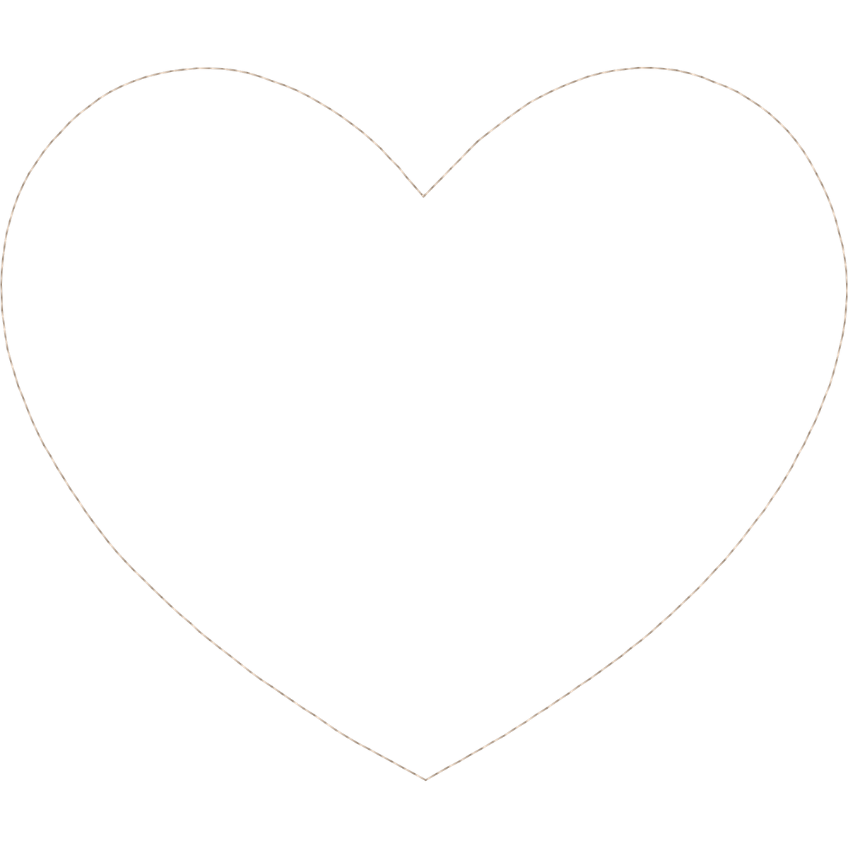 Heart Outline machine embroidery stitch preview