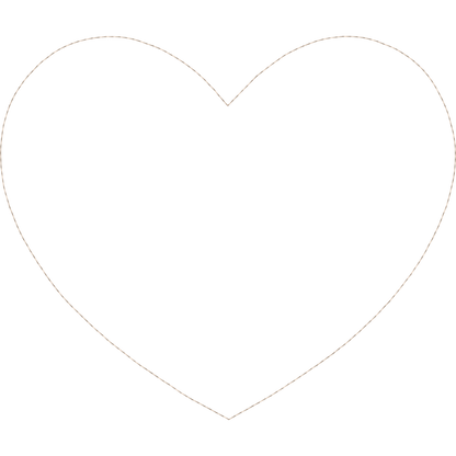 Heart Outline machine embroidery stitch preview