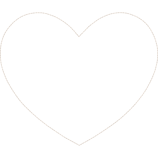 Heart Outline machine embroidery stitch preview