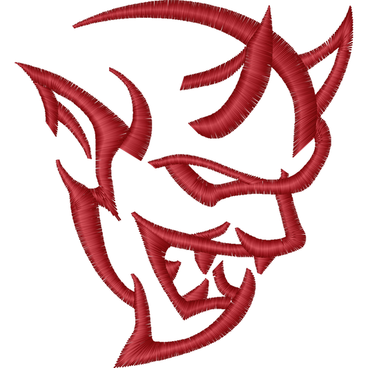 Dodge Demon Face machine embroidery stitch preview