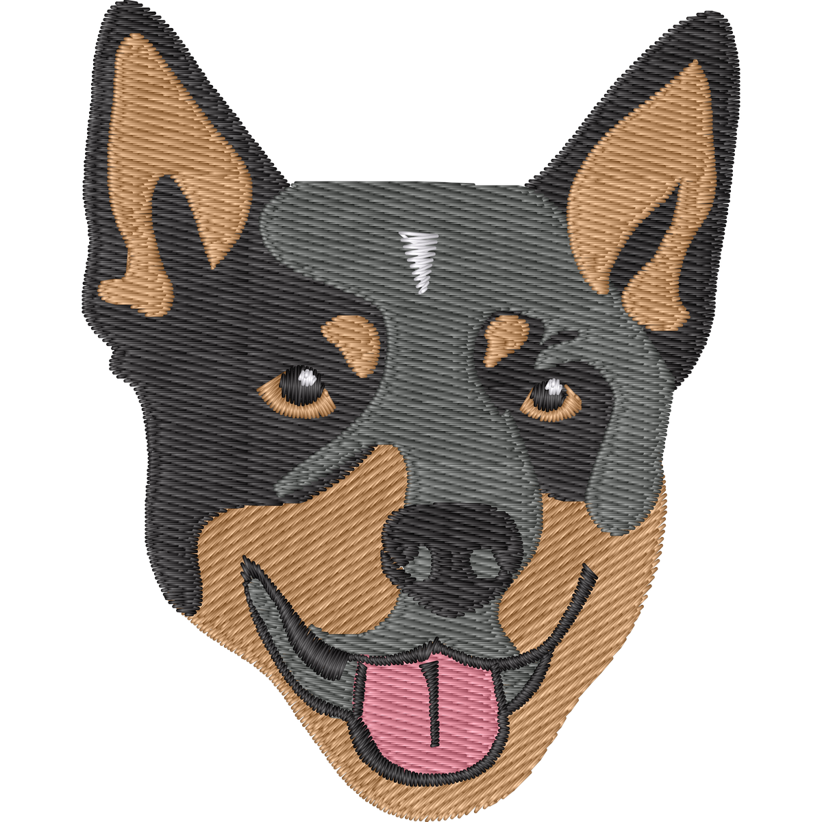 Dog Face Portrait machine embroidery stitch preview