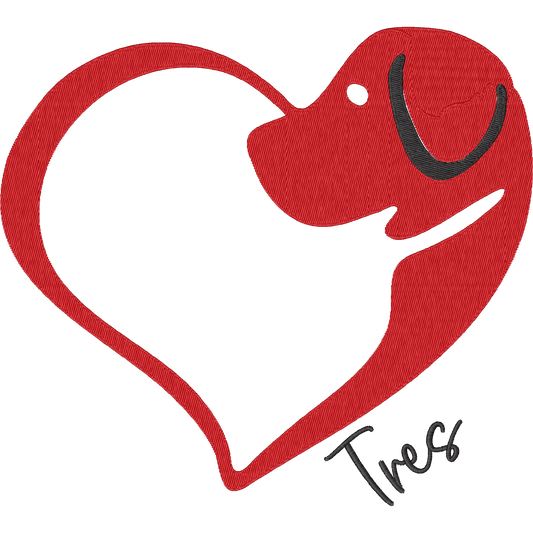 Treo Red Dog Heart machine embroidery stitch preview