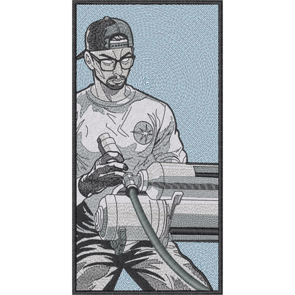 Welder Portrait machine embroidery stitch preview