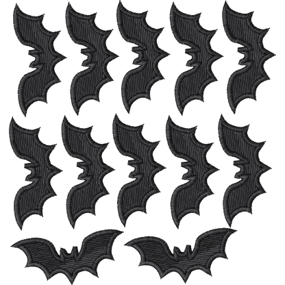 Bat Earring Multiples machine embroidery stitch preview