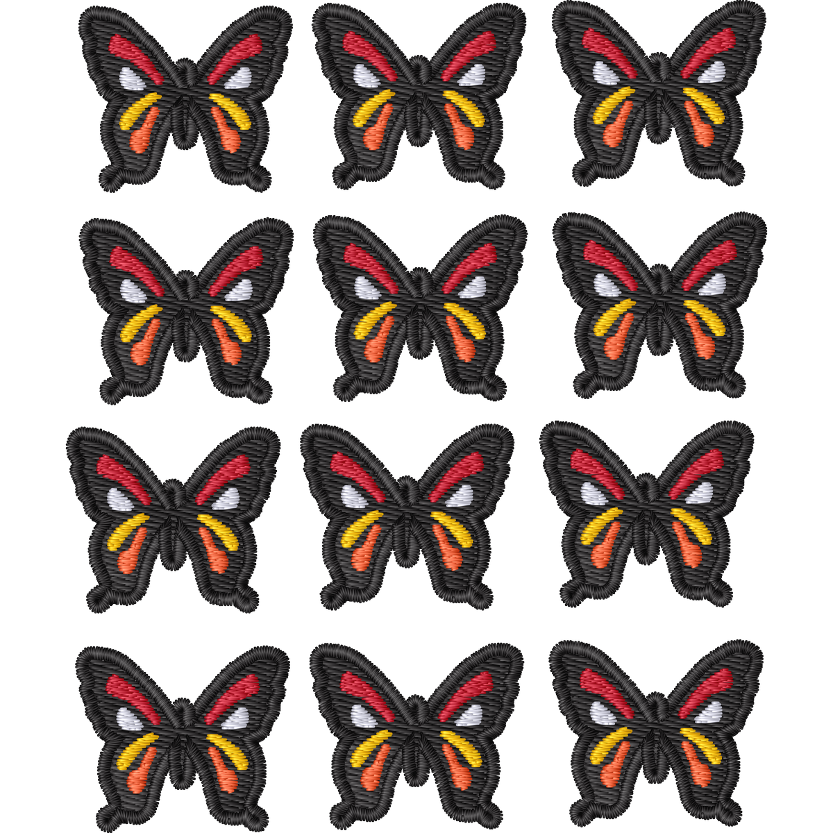 Butterfly Earring Multiples machine embroidery stitch preview