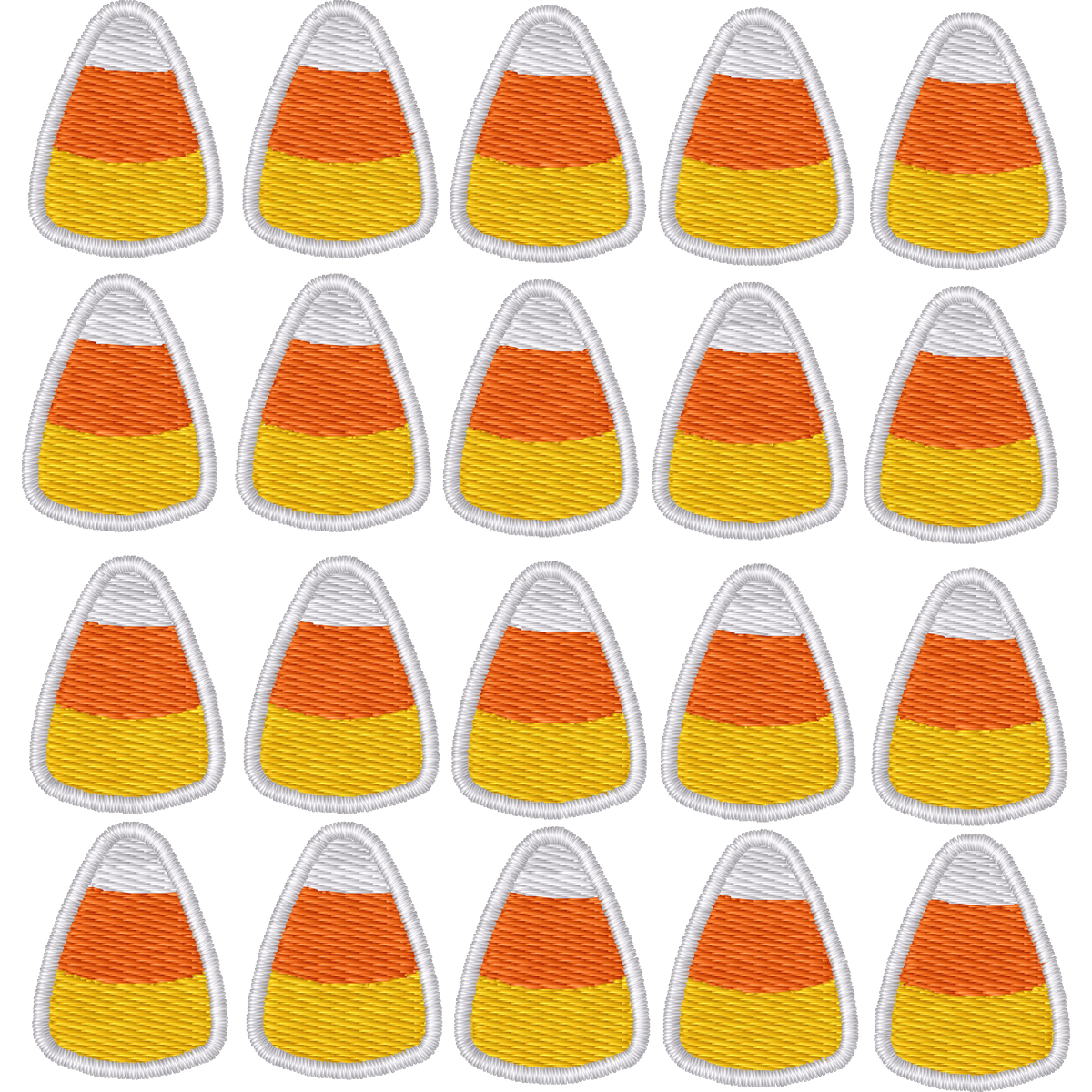 Candy Corn Earring Multiples machine embroidery stitch preview
