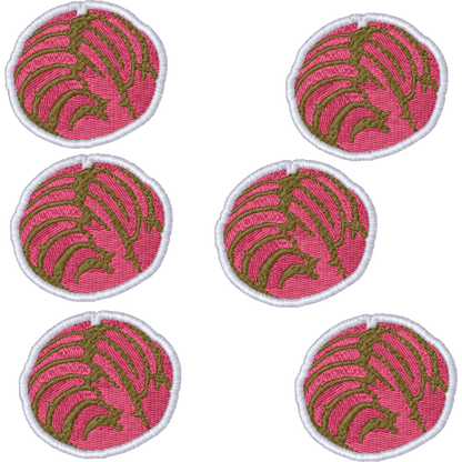 Pink Concha Earring Multiples machine embroidery stitch preview