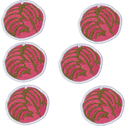 Pink Concha Earring Multiples machine embroidery stitch preview