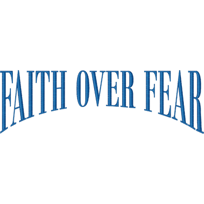 Faith Over Fear machine embroidery stitch preview