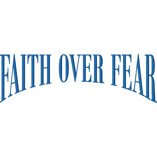 Faith Over Fear machine embroidery stitch preview