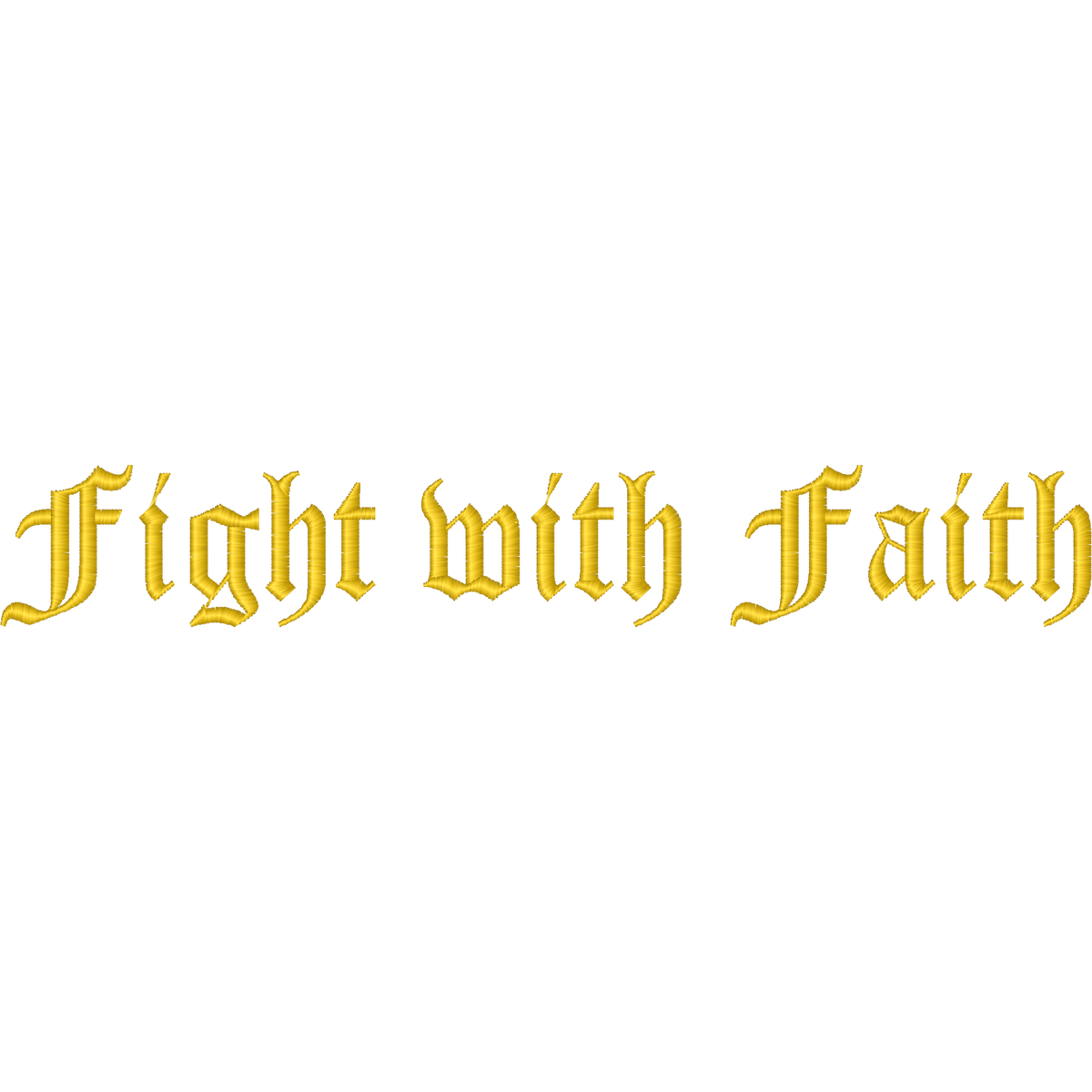 Fight with Faith machine embroidery stitch preview