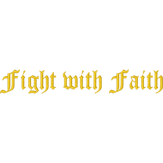 Fight with Faith machine embroidery stitch preview