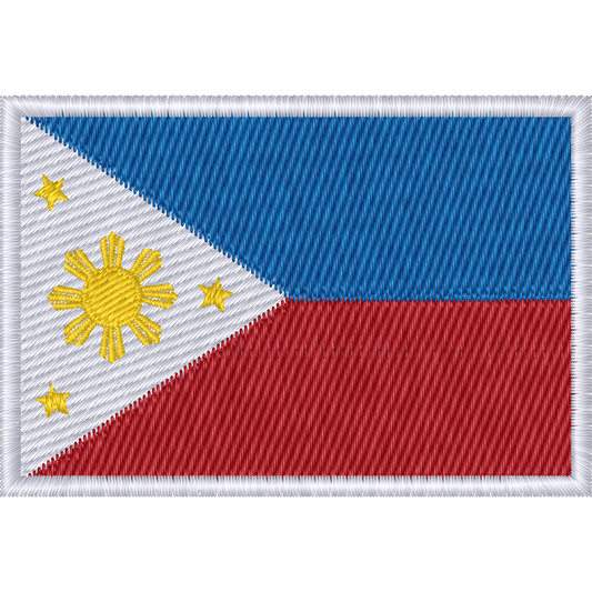 Filipino Flag machine embroidery stitch preview