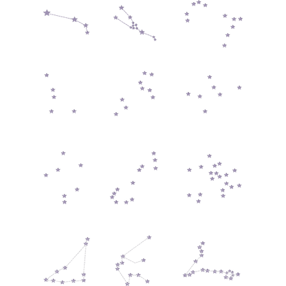 Zodiac Constellations machine embroidery stitch preview
