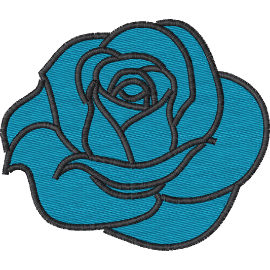 Blue Rose machine embroidery stitch preview