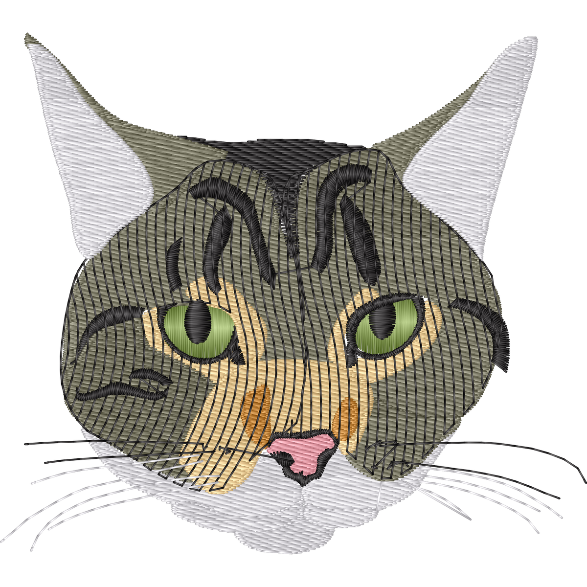 Cat Portraits machine embroidery stitch preview