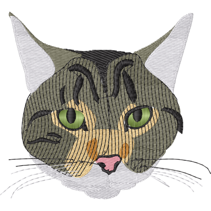 Cat Portraits machine embroidery stitch preview