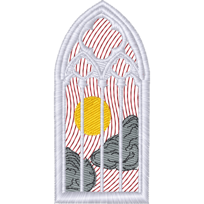 Gothic Window machine embroidery stitch preview