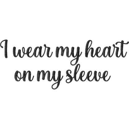 I Wear My Heart on My Sleeve machine embroidery stitch preview