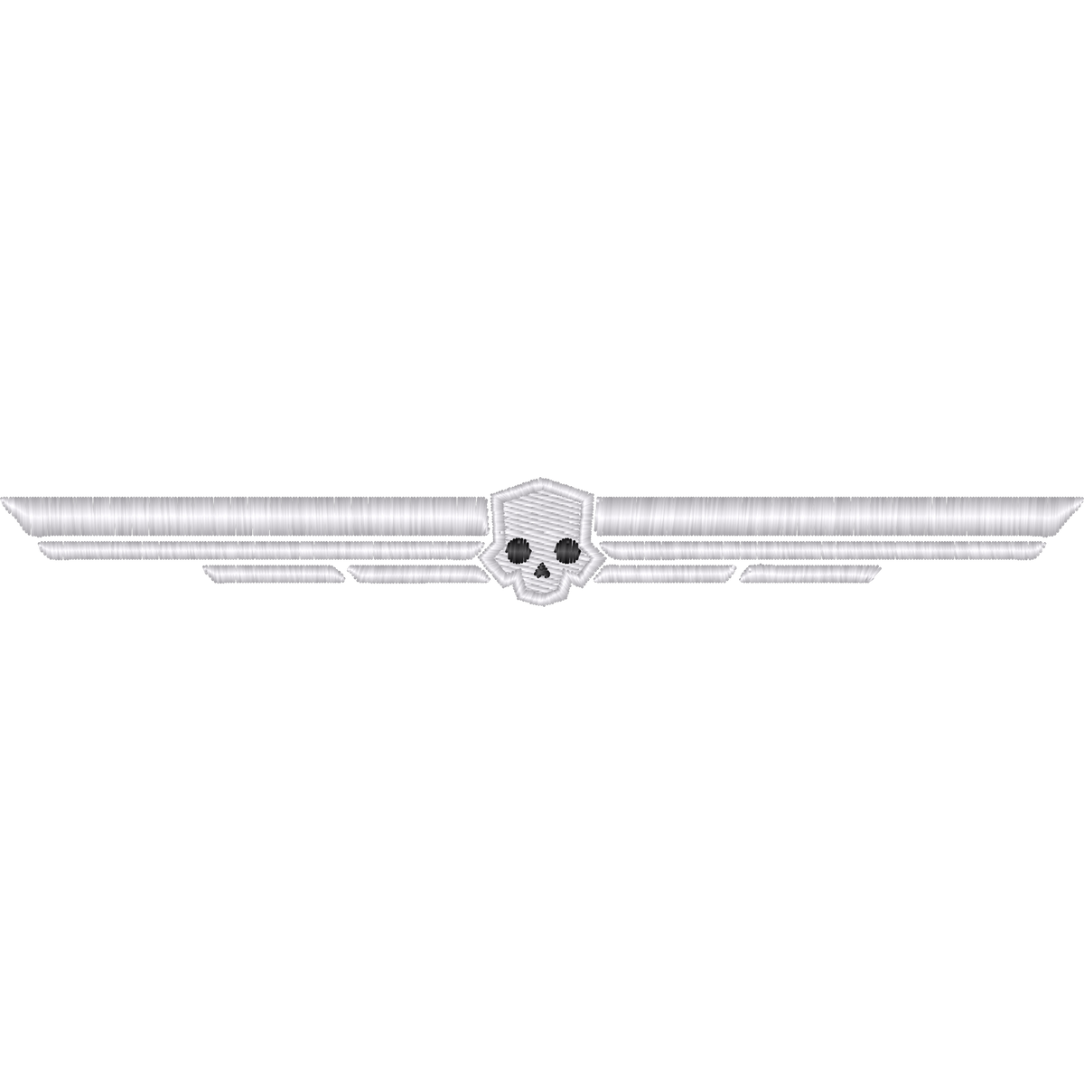 Helldivers Skull Logo machine embroidery stitch preview