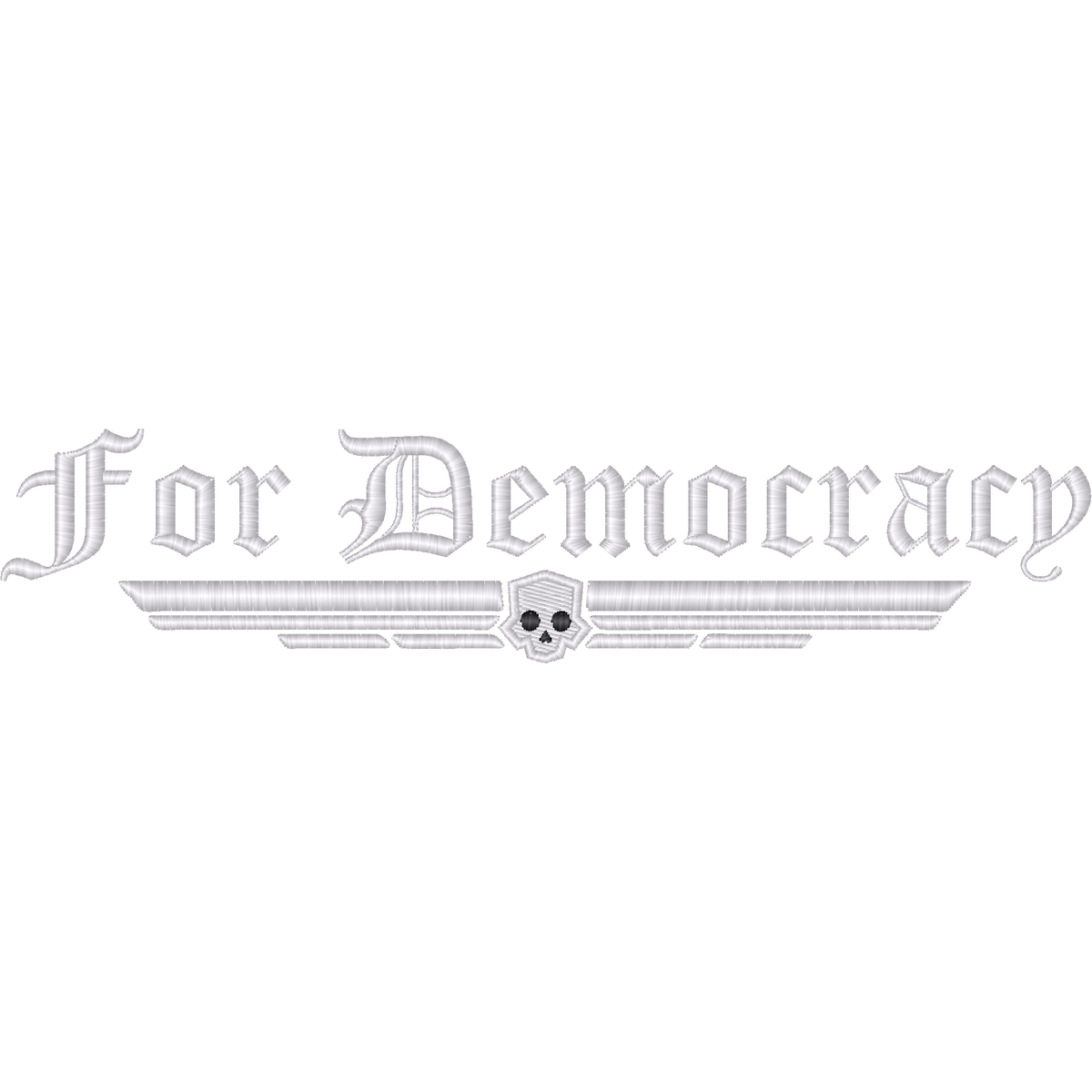 Helldivers For Democracy Gothic Letters machine embroidery stitch preview