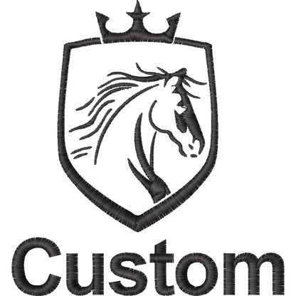 Custom Horse Shield machine embroidery stitch preview