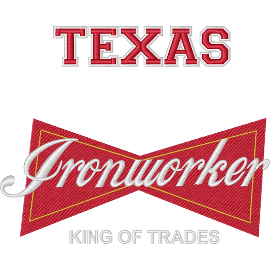 Texas Ironworker King of Trades machine embroidery stitch preview
