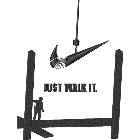 Just Walk It Ironworker machine embroidery stitch preview