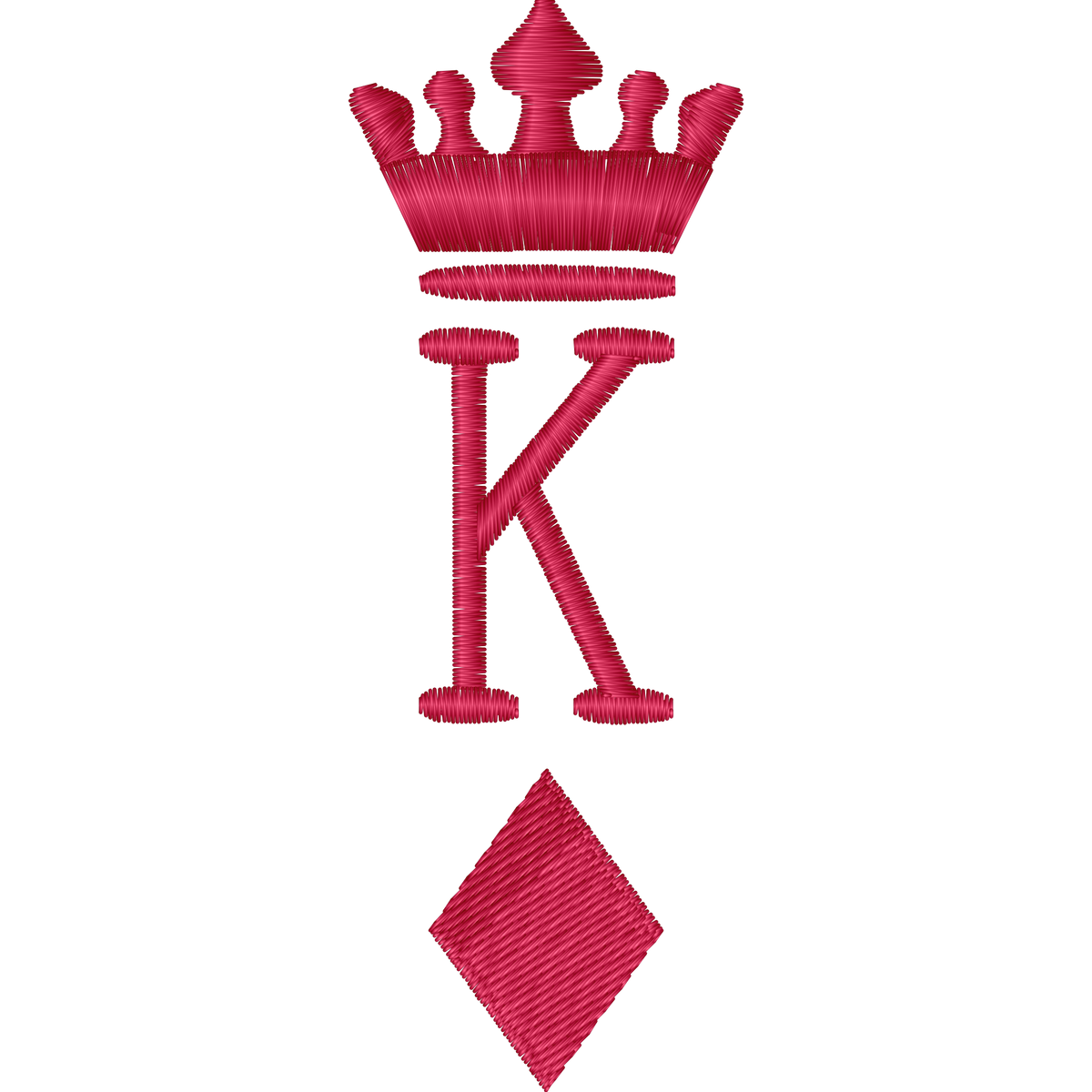 King of Diamonds Playing Card machine embroidery stitch preview