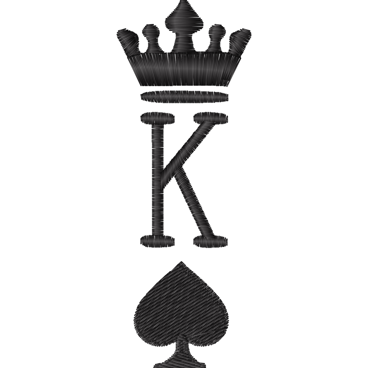 King of Spades Playing Card machine embroidery stitch preview