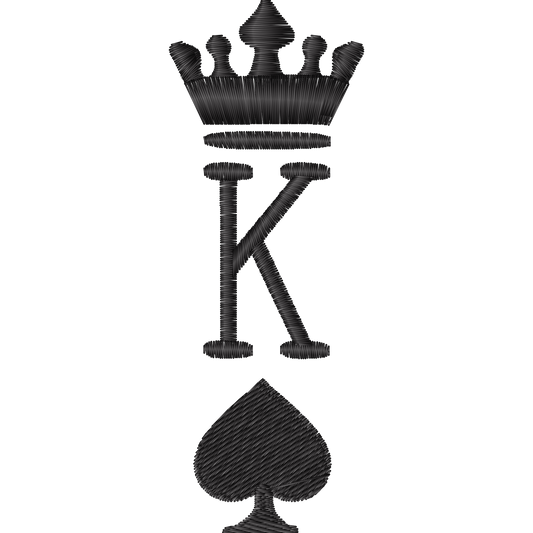 King of Spades Playing Card machine embroidery stitch preview