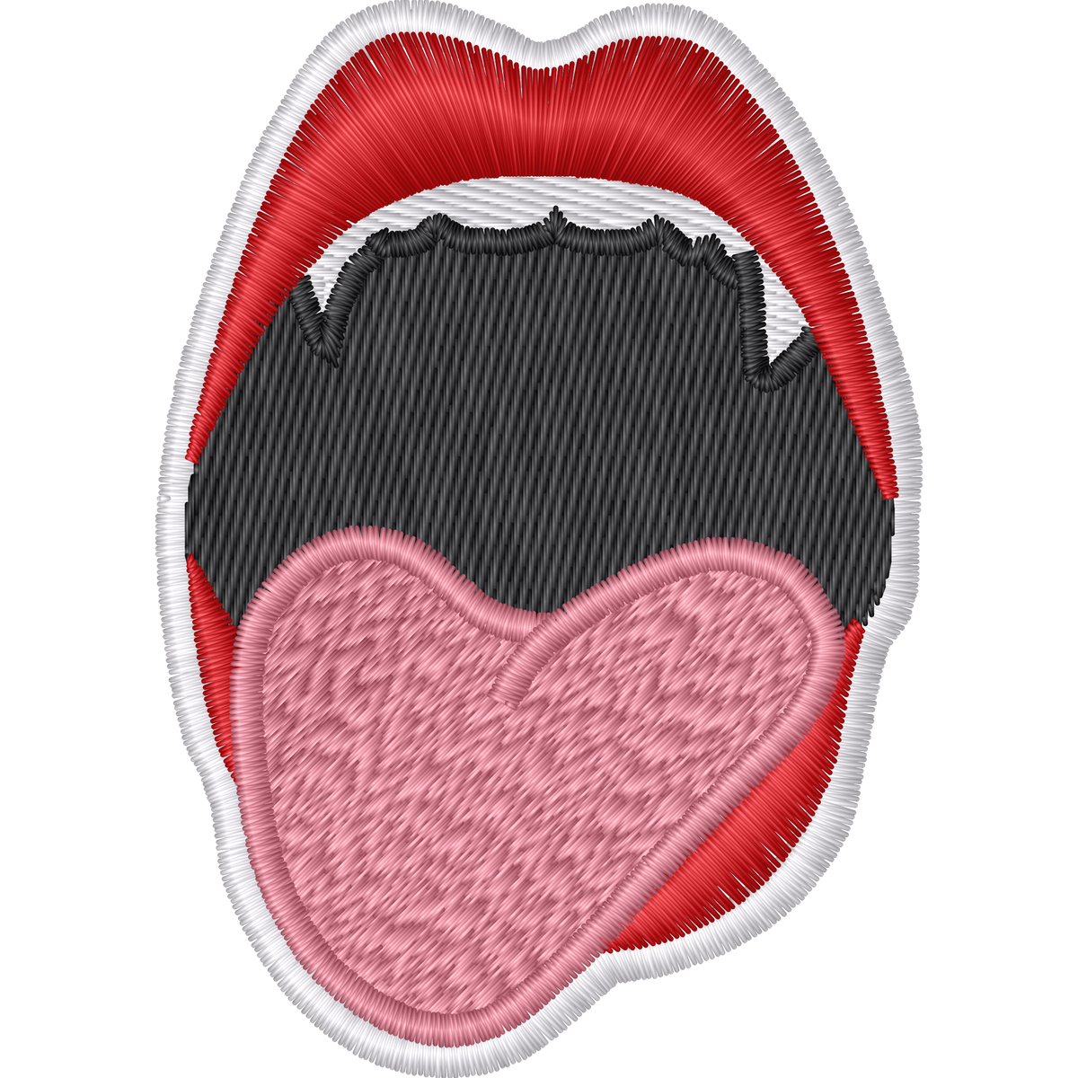 Vampire Portrait Tongue machine embroidery stitch preview
