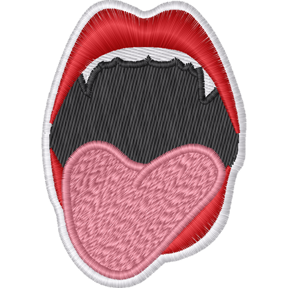 Vampire Portrait Tongue machine embroidery stitch preview