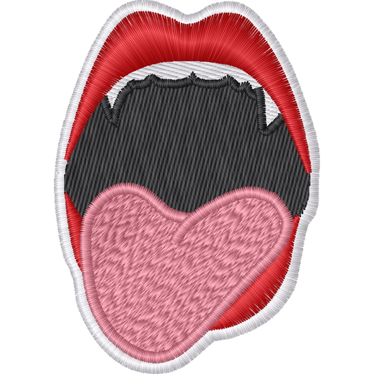 Vampire Portrait Tongue machine embroidery stitch preview