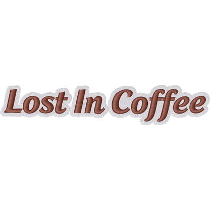 Lost in Coffee machine embroidery stitch preview