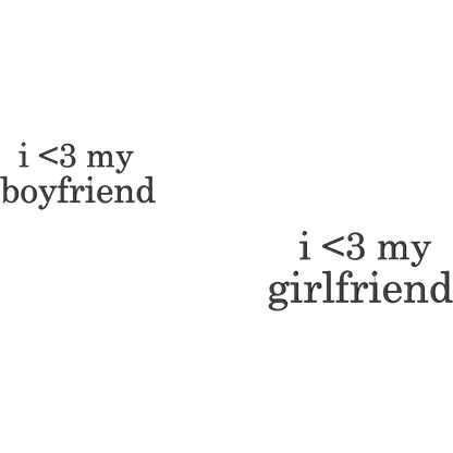 I Love My Boyfriend and Girlfriend machine embroidery stitch preview