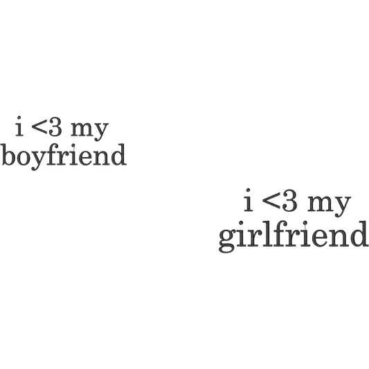 I Love My Boyfriend and Girlfriend machine embroidery stitch preview